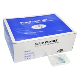 Πεταλούδες ενδοφλέβιες 100 τεμάχια 23G (0,6mm)  μπλε 