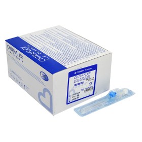 Φλεβοκαθετήρες + βαλβίδα + φτερά 50 τεμάχια | Νο22 μπλε 