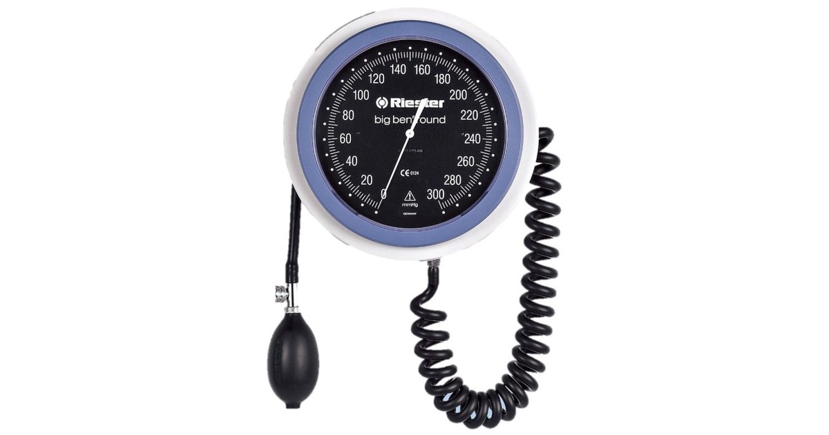 Professional sphygmomanometer with wheeled base Riester Big Ben (round ...