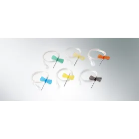 Πεταλούδες ενδοφλέβιες 100 τεμάχια 25G (0,5mm)  πορτοκαλί - Πεταλούδες ενδοφλέβιες 21G (0,8mm) 100 τεμάχια πράσινες 