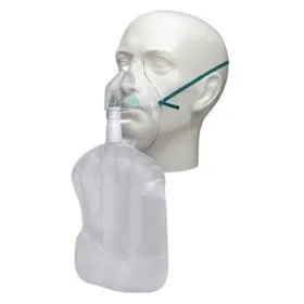 Oxygen mask with non-inhalable adult bag - 