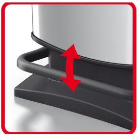 Κάδος τετράγωνος με πεντάλ PASO με υδραυλικό μηχανισμό κλεισίματος 20lit