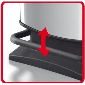 Κάδος τετράγωνος με πεντάλ PASO με υδραυλικό μηχανισμό κλεισίματος 20lit