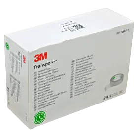 Ταινίες στερέωσης πλαστικές Transpore | 1.25cm x 9.1m κουτί 24 τεμαχίων