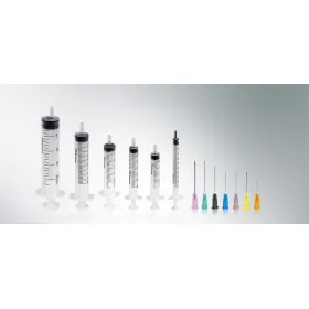 Σύριγγες πλαστικές μιας χρήσης Luer με αποσπώμενη βελόνα 100 τεμάχια | 5ml (0,80x40) 21G x 1 1/2 - Σύριγγες πλαστικές μιας χρήσης με αποσπώμενη βελόνα 5ml (0,80x40) 21G x 1 1/2 100 τεμάχια