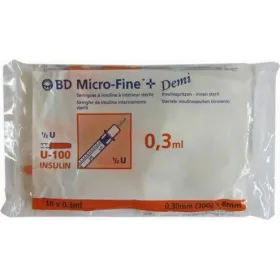 BD™ Micro-Fine σύριγγα ινσουλίνης 100 τεμάχια | 0.3ml 30G x 8mm - 