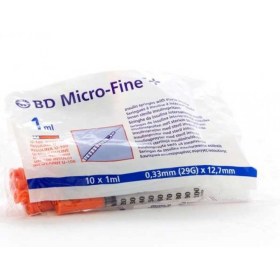 BD Micro-Fine insulin syringe 100 pieces | 1ml 29G x 12.7mm - 