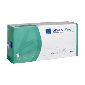 Γάντια εξεταστικά βινυλίου χωρίς πούδρα ABENA CLASSIC 100 τεμάχια διάφανα  | Small