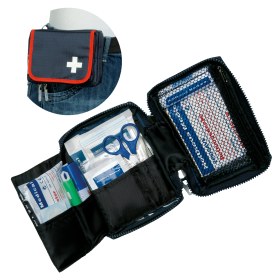 TRAVEL first aid - bandage bag blue/red - 