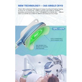 Cryolipolysis machine with Cryo 360 5pcs handles 