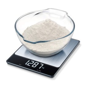 Ψηφιακή ζυγαριά κουζίνας Beurer KS 34 XL SS από ανοξείδωτο ατσάλι - Ψηφιακή ανοξείδωτη ζυγαριά κουζίνας Beurer KS 34 XL