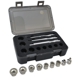 Σετ λαβών μικροδερμοαπόξεσης + αντ/κών κεφαλών με διαμάντι 100305 - Σετ κεφαλών δερμοαπόξεσης Deluxe 