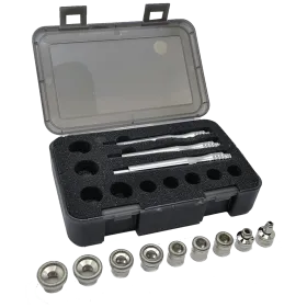 Σετ λαβών μικροδερμοαπόξεσης + αντ/κών κεφαλών με διαμάντι 100305 - Σετ κεφαλών δερμοαπόξεσης Deluxe 