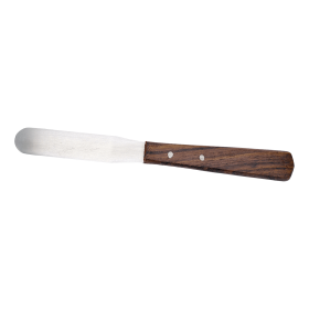 Laboratory spatula with wooden handle 10cm DOLPHIN