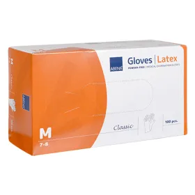 Γάντια εξεταστικά Latex με πούδρα ABENA CLASSIC 100 τεμάχια λευκά
