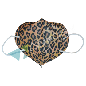 Children's leopard face mask FFP2 (KN95), 1 piece (up to 14 years old)