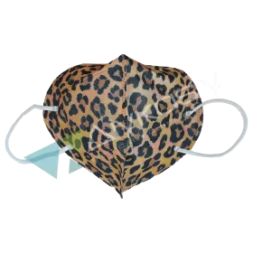 Children's leopard face mask FFP2 (KN95), 1 piece (up to 14 years old)