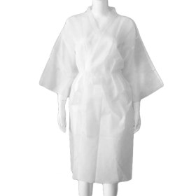 Non Woven aesthetic robe 10 pieces white