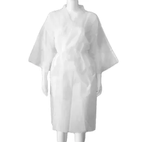 Non Woven aesthetic robe 10 pieces white