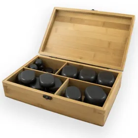 Πέτρες ηφαιστειακές για μασάζ BREATHE σετ 36 τεμαχίων