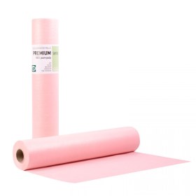 Pink plastic couch roll paper 58cm x 50m