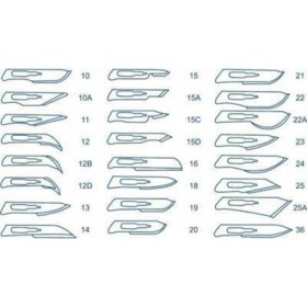 Disposable sterile surgical blades PARAMOUNT 100 pieces | 22 - Disposable sterile surgical blades 100 pieces