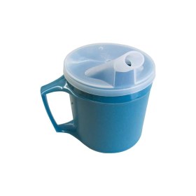 Ποτήρι πλαστικό με πώμα πλάγιας ροής και λαβή SUNDO 21100