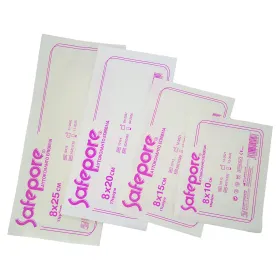 SAFEPORE Absorbent adhesive sterile pads 100pcs (8cm wide) | 8x5cm