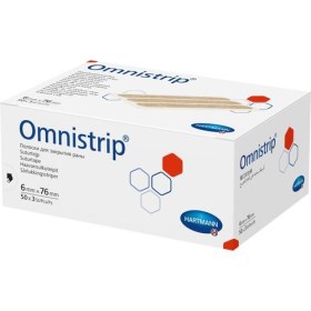 Ταινίες συγκράτησης δέρματος Omnistrip 6x76mm 1x3 ST P50 50 τεμάχια