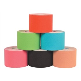 Kinesio Tape 5cm x 5m black  - Kinesio Tape 5cm x 5m pink