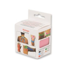 Kinesio Tape 5cm x 5m black  - Kinesio Tape 5cm x 5m pink