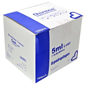 Disposable plastic syringes with removable needle 100 pieces | 5ml (0,80x40) 21G x 1 1/2