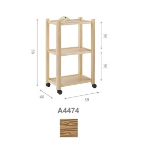 Τραπεζίδιο τροχήλατο ξύλινο A4474 - 