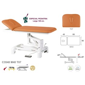 Κρεβάτι εξεταστικό ηλεκτρικό παιδιατρικό με οπή 62x140cm C3548 - 