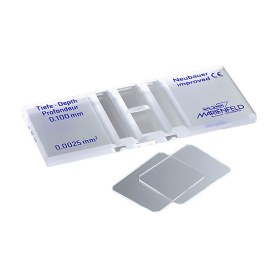 Marienfeld Superior Counting chambers Neubauer-improved, dark lines, double net ruling, with 2 cover glasses