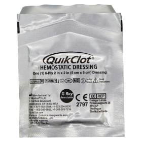 QUIKCLOT hemostatic dressing 5x5cm 4ply REF302