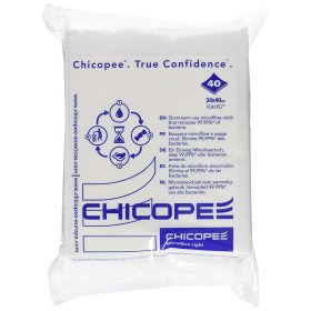 Chicopee Microfibre Light Wiping Cloths, White (40-pack)