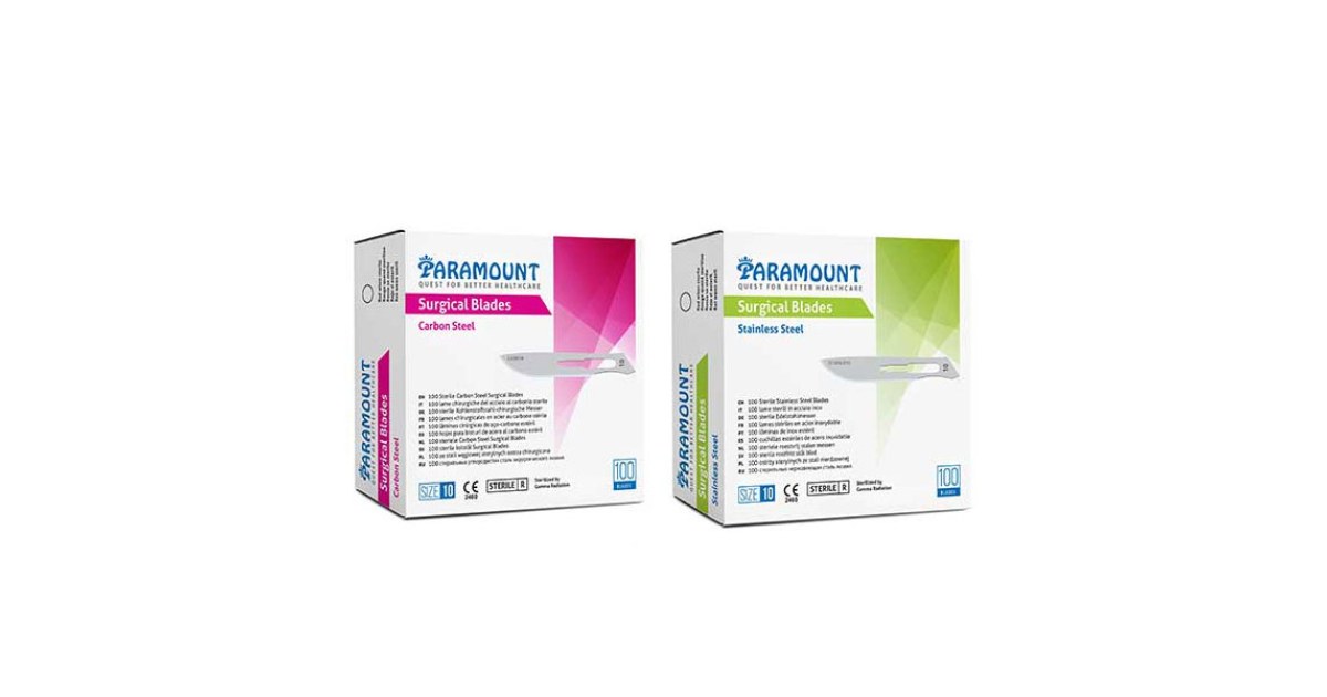 Disposable sterile surgical blades PARAMOUNT 100 pieces