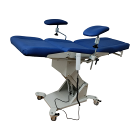 blood donor chair with electrically adjustable height - 