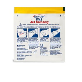 Quikclot haemostatic dressing 10x10cm 4ply REF636 1 pc  - Quikclot haemostatic dressing 10x10cm 4ply REF636