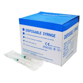 Disposable syringes with needle 100 pieces | 2.5ml 21G x 1 1/2 