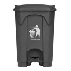 Κάδος ιατρικών-νοσοκομειακών αποβλήτων με πεντάλ 45Lit Ανθρακί | Με ανθρακί καπάκι