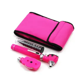 Σετ ωτοσκόπιο-οφθαλμοσκόπιο σε θήκη ροζ DOLPHIN