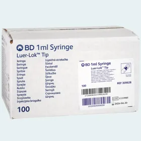 BD Plastipak 309628 1ml Syringe Concentric Luer Lock  [Pack of 100pcs] - 