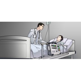 Νοσοκομείακος Απινιδωτής διφασικός Comen S8  με μόνιτορ NIBP/SPO2/TEMP 