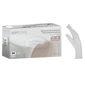 Γάντια εξεταστικά βινυλίου χωρίς πούδρα SOFT TOUCH 100 τεμάχια διάφανα 