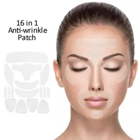 Silicone Reusable Anti Wrinkle Pad Patches For Face Eye Forehead Lifting -16Pcs 