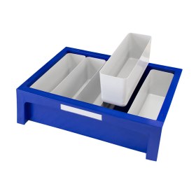 Τρόλεϊ νοσηλείας με 5 συρτάρια μπλε Novimed® - 