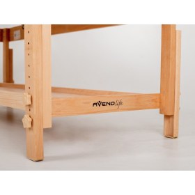 Fixed examination bed with hole ALEXA light cream