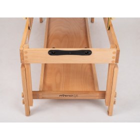 Fixed examination bed with hole ALEXA light cream